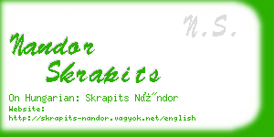 nandor skrapits business card